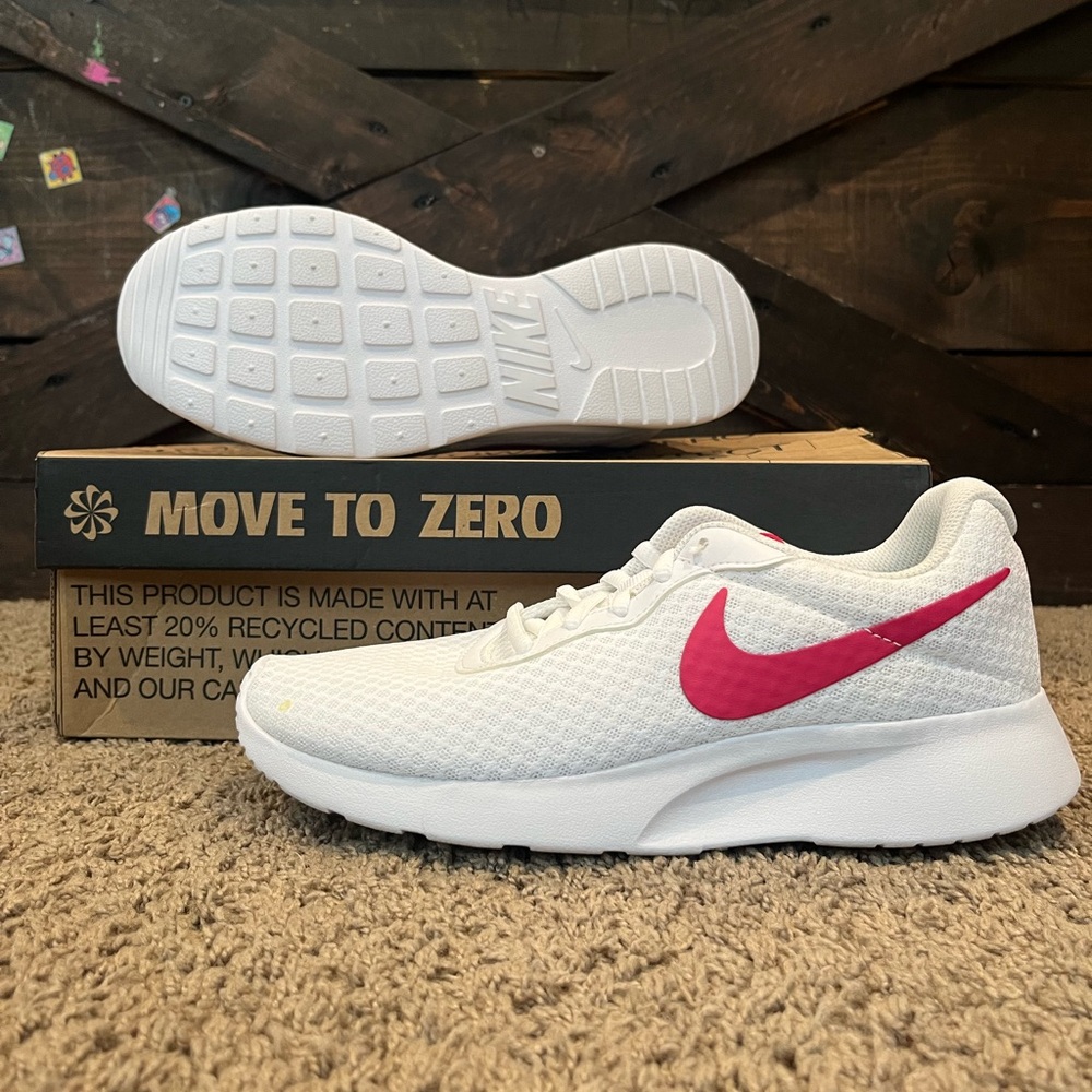 Nike White and Pink Athletic Shoes